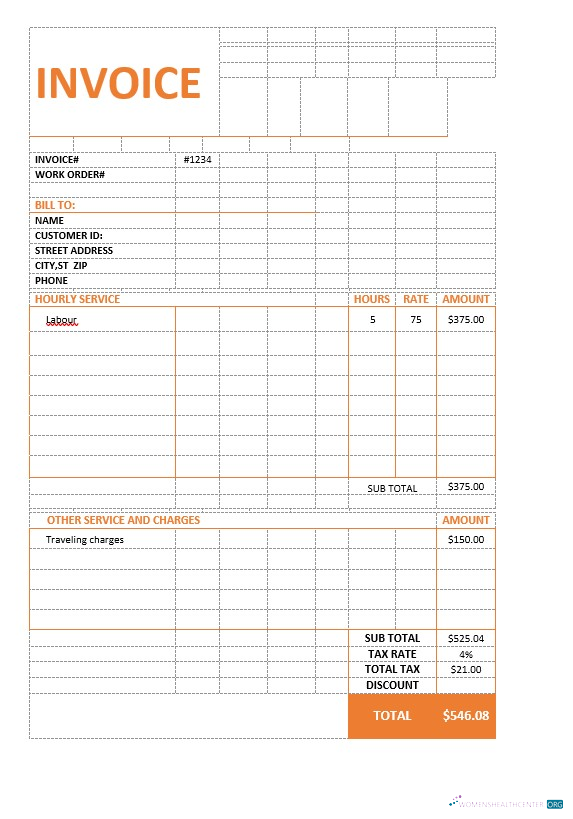 Download Consultancy Service Invoice Template Photoshop template